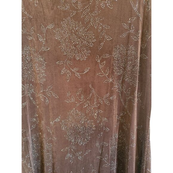 Marian & Marel brown fit and flare, skater, floral print dress, size M - Picture 2 of 5